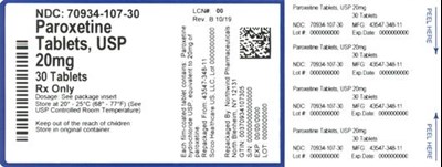 70934 107 30 Master Bottle Label Approval   Rev B 10 19